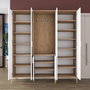 Hanah Home Soporte para el pasillo Nogal y blanco